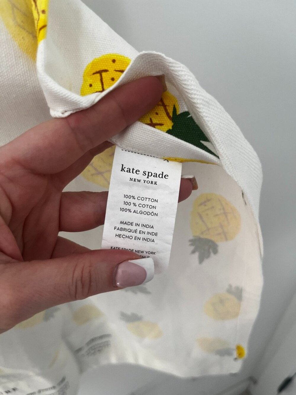 Kate Spade For Good Measure Pineapple Print Kitchen Apron - Picture 6 of 7